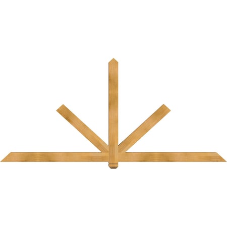 Ekena Millwork Kennewick Rough Sawn Timber Gable Bracket, Western Red Cedar, 96"W x 44"H x 4"D x 4"F, 11/12 Pitch GBW096X44X0404KEN00RWR
